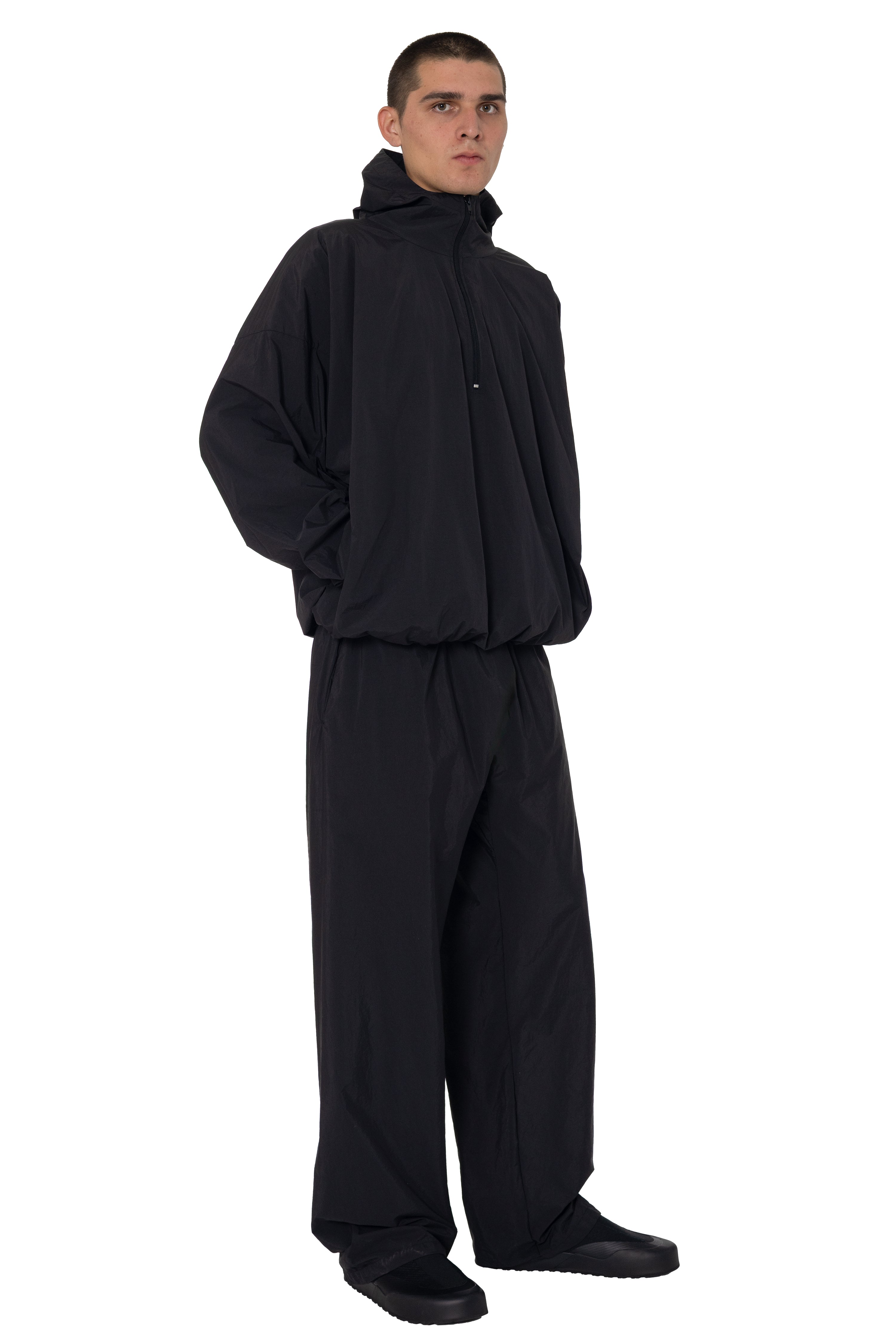 COTTON TOUCH NYLON QUARTER ZIP