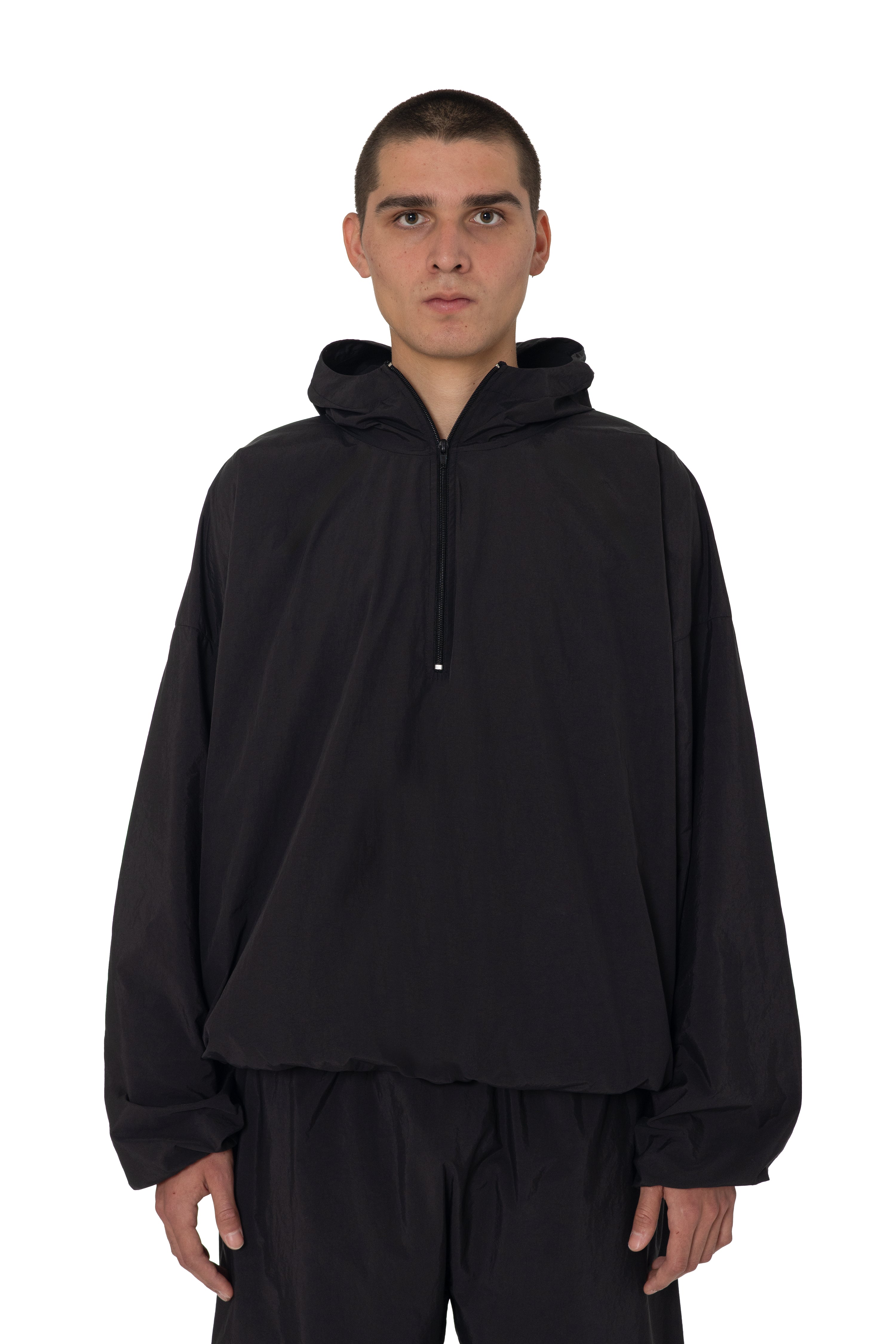 COTTON TOUCH NYLON QUARTER ZIP