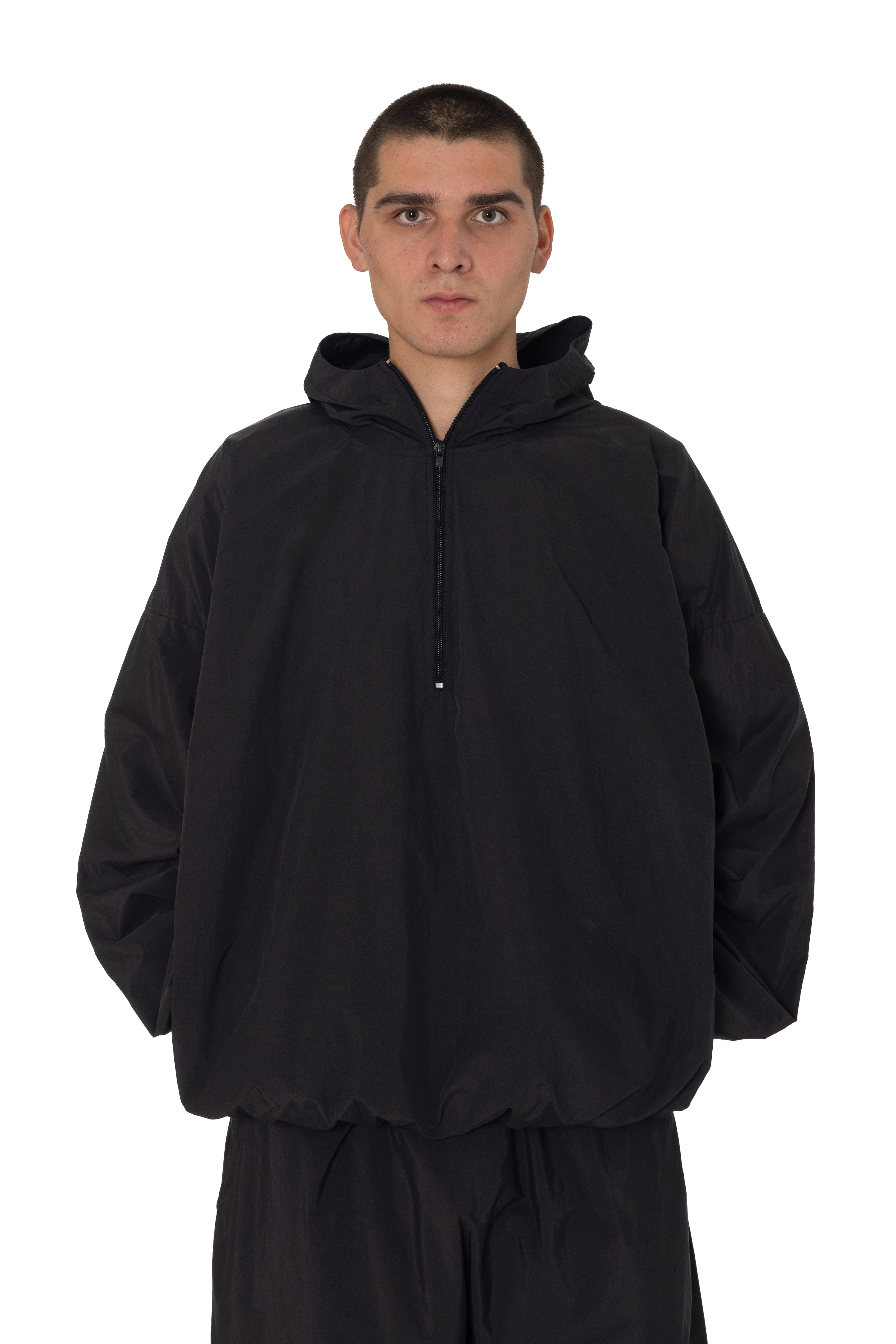 COTTON TOUCH NYLON QUARTER ZIP