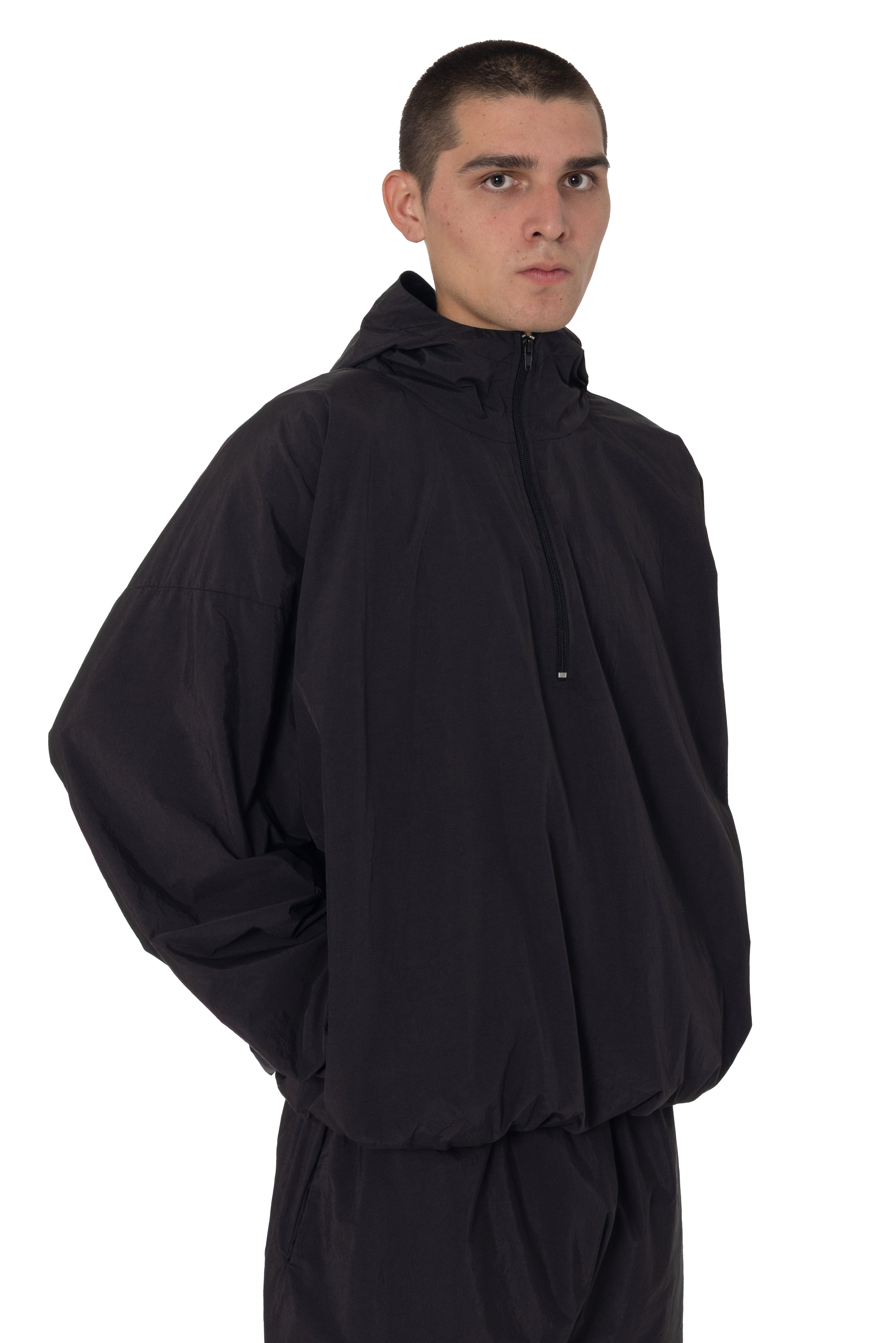 COTTON TOUCH NYLON QUARTER ZIP